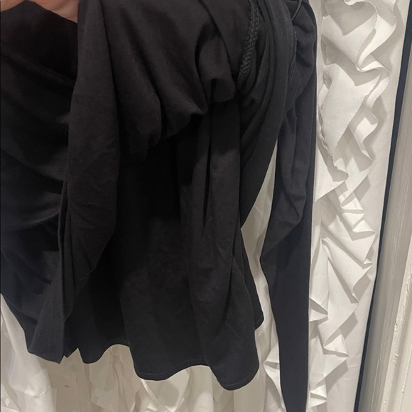 Free People Black Chelsea plunging v-neck dress euc women’s medium - Picture 8 of 9